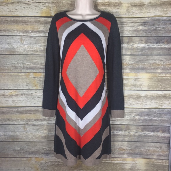 Eliza J women's sweater dress size Small geometric - Picture 2 of 7